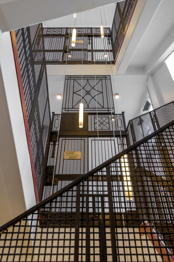 Australian Institute for Machine Learning (AIML), heritage staircase lighting feature